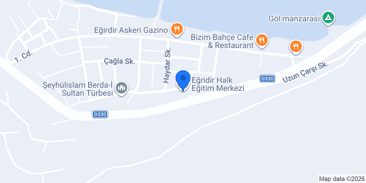 Eğridir Halk Eğitim Merkezi konumu