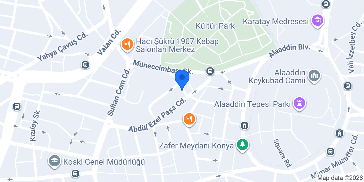 KONYA İstanbul Transplus Saç Ekim Merkezi konumu