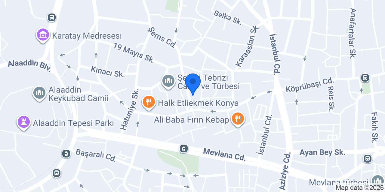 MEVLANA ŞEMS HOTEL konumu