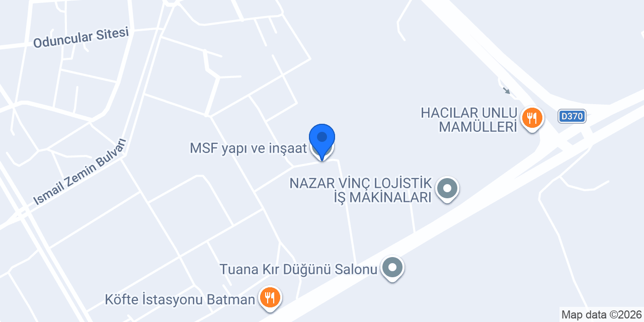 MSF yapı ve inşaat konumu
