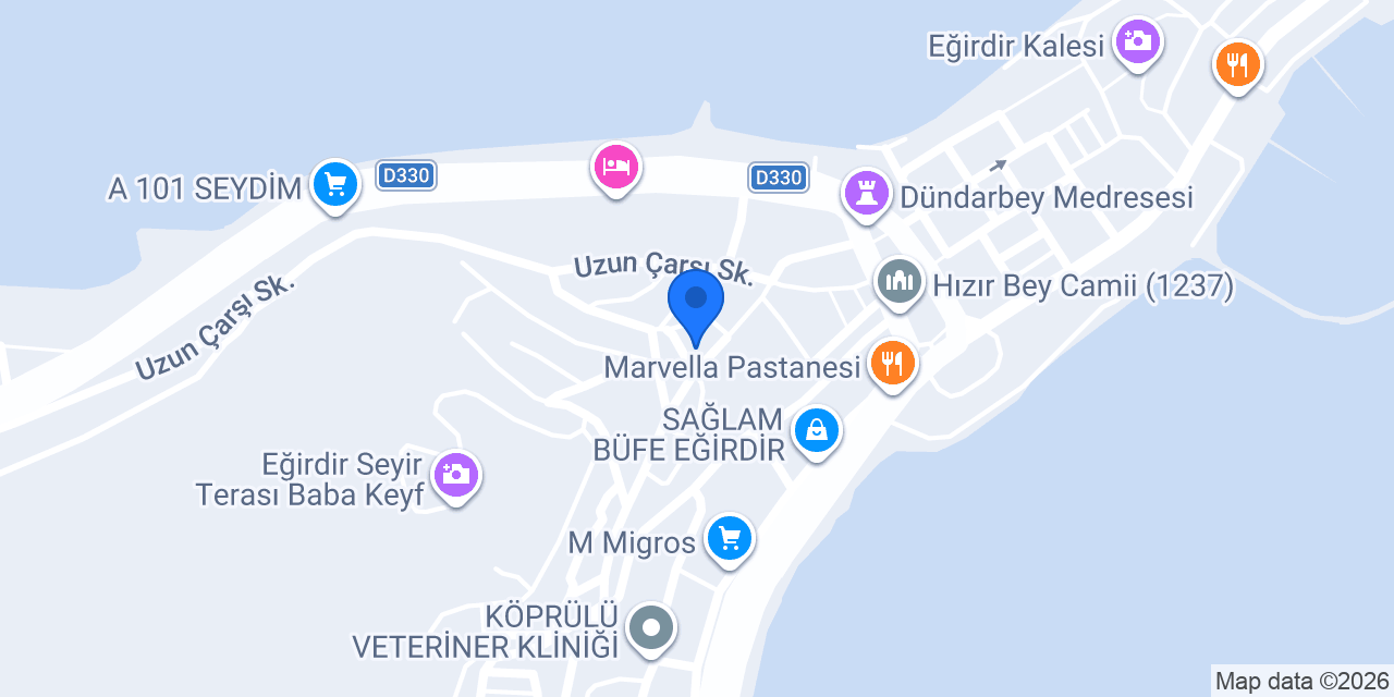 Eğirdir KYK Erkek Yurdu konumu
