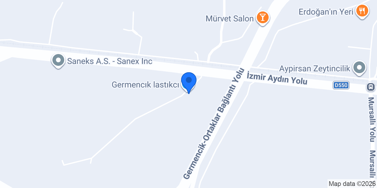 Germencık lastıkcı konumu