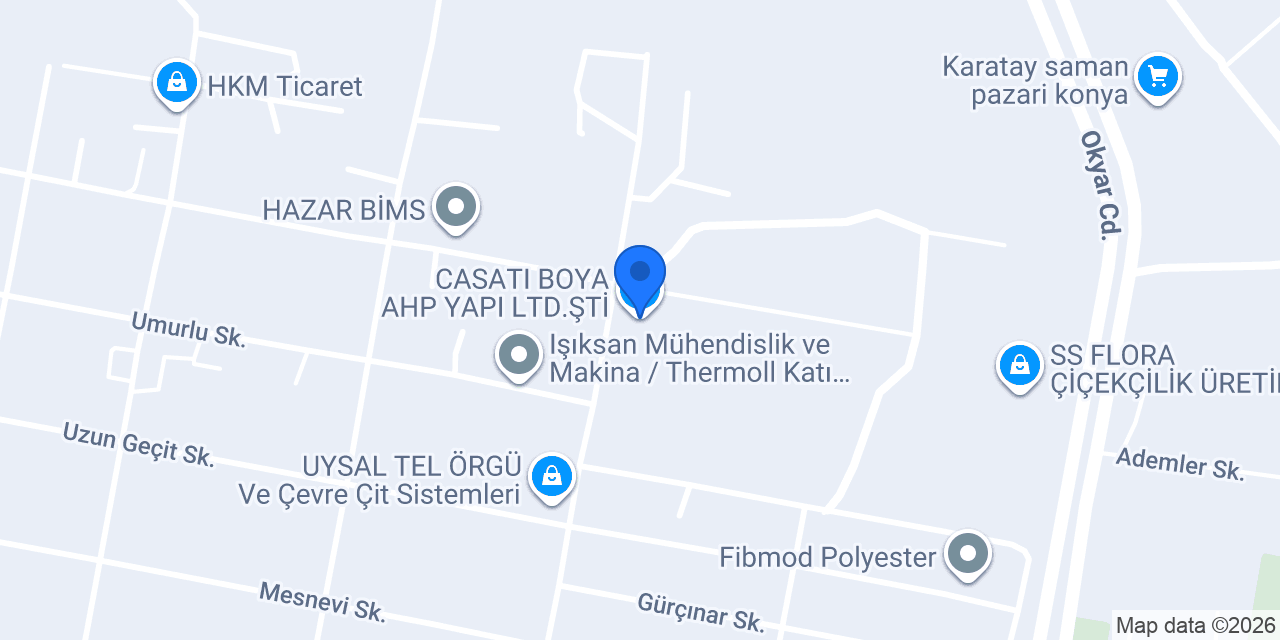 CASATI BOYA AHP YAPI LTD.ŞTİ. konumu
