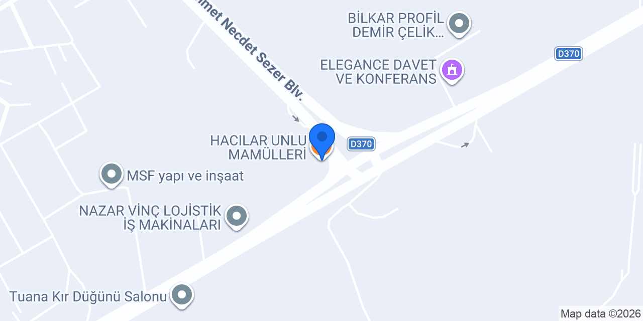 HACILAR UNLU MAMÜLLERİ konumu