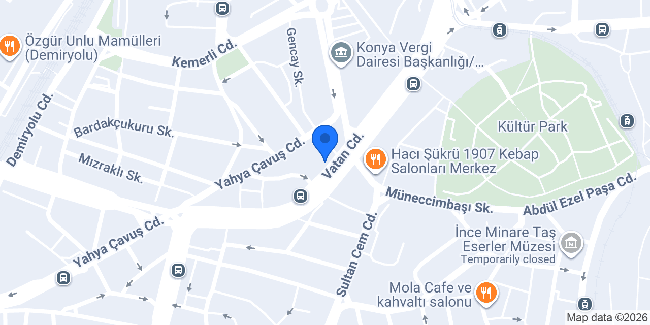 İnci Optik Lens konumu