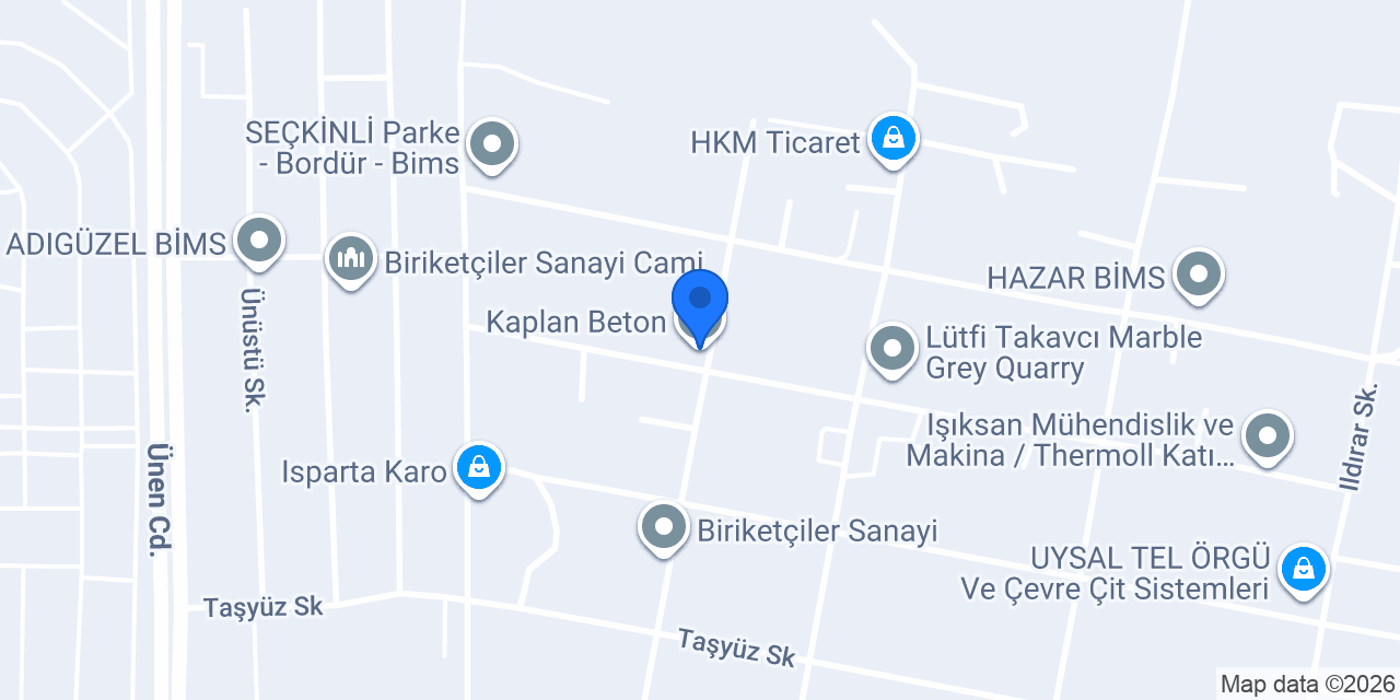 Kaplan Beton konumu