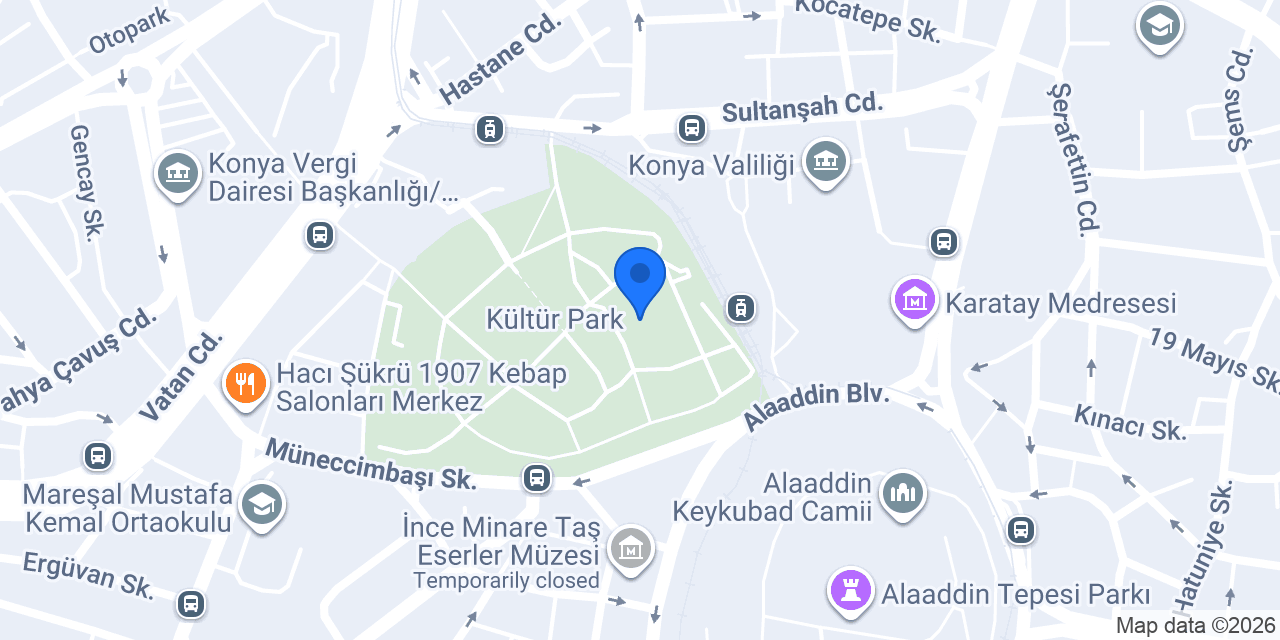 Konya İl Halk Kütüphanesi konumu