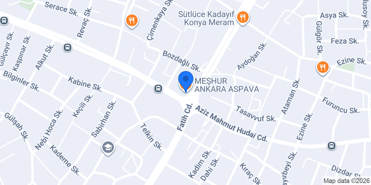 MEŞHUR ANKARA ASPAVA konumu