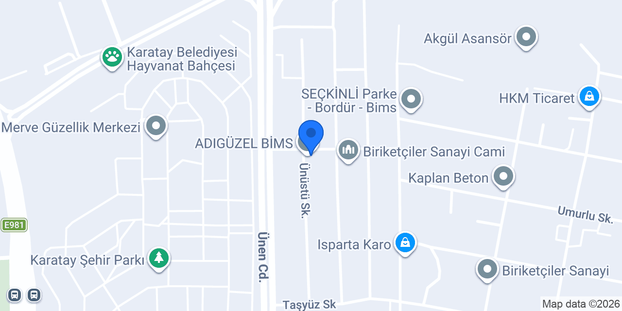 ADIGÜZEL BİMS konumu