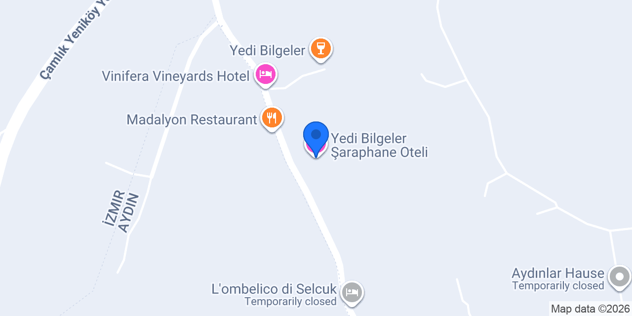 Yedi Bilgeler Şaraphane Oteli konumu