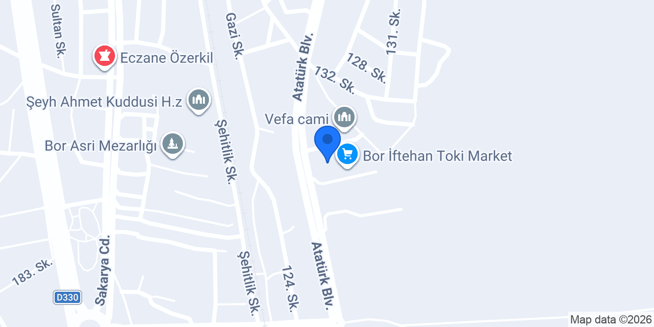 Bor Kadın Tarımsal Kalkınma Kooperatifi konumu