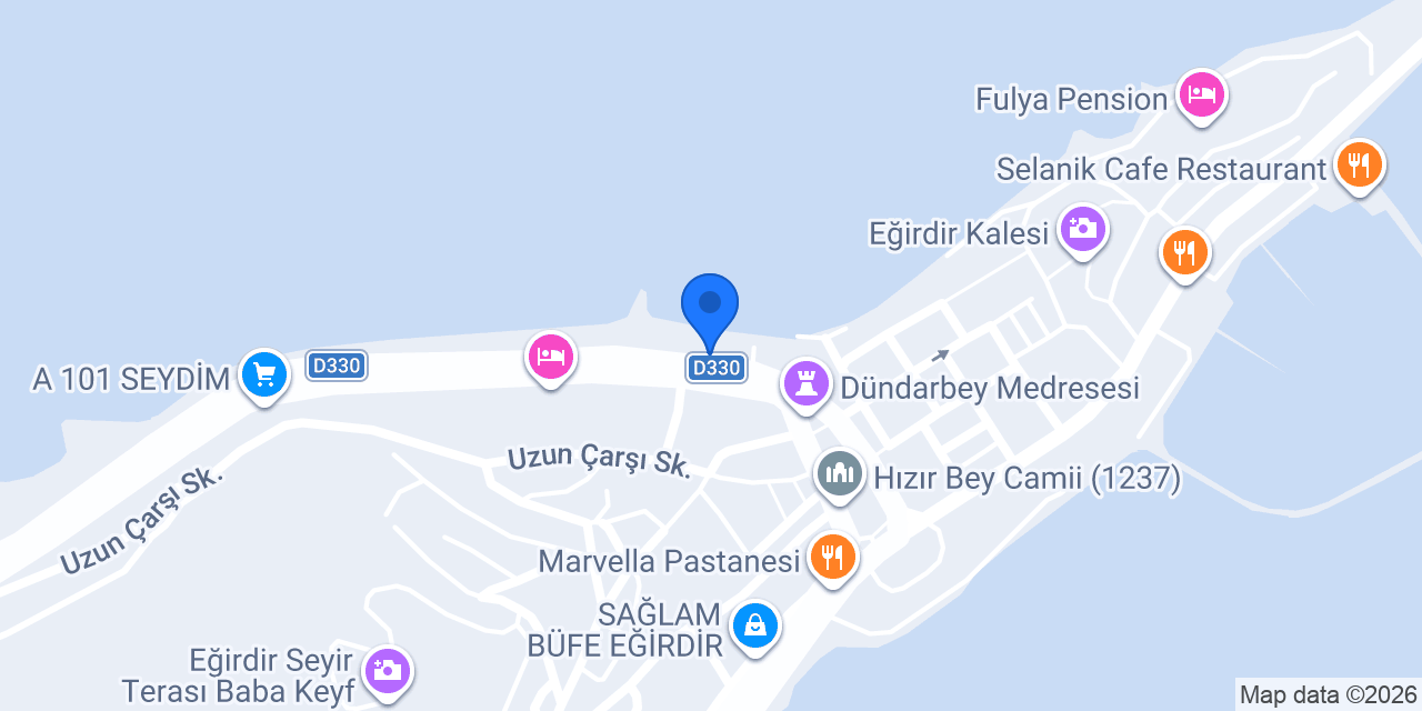 Vista cafe & bistro eğirdir konumu