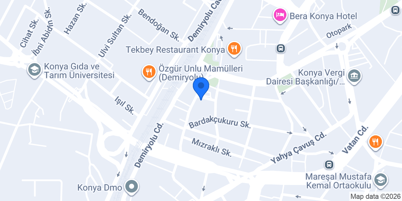 Konya saç simülasyonu konumu