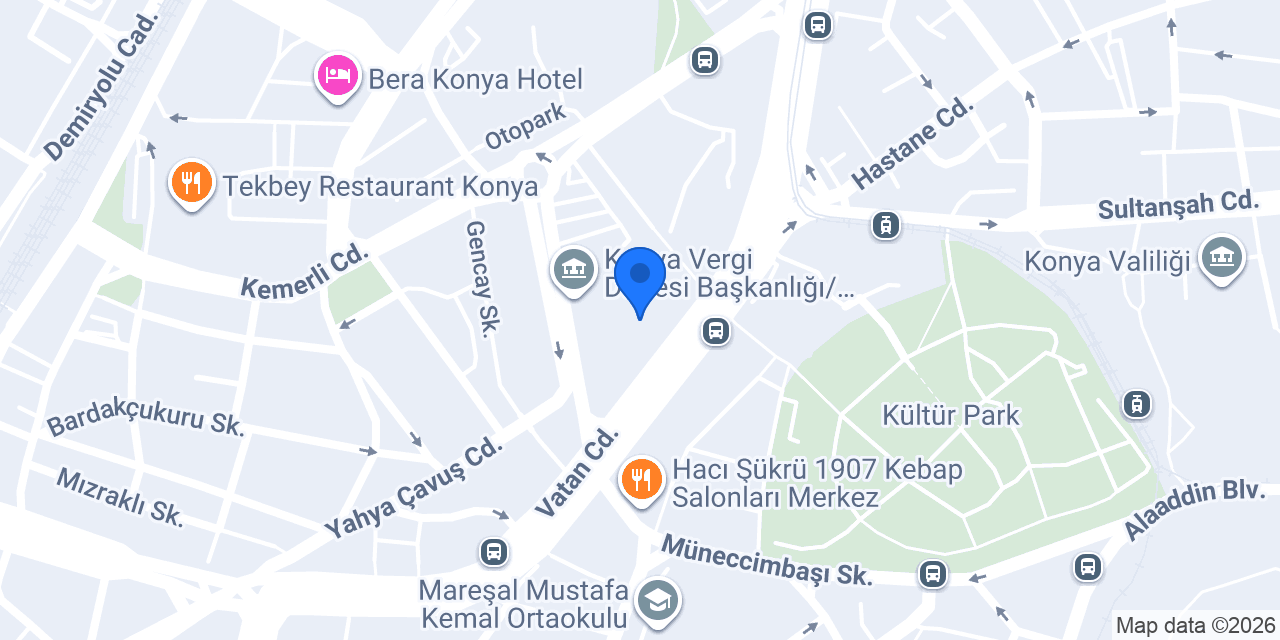 Ziraat Bankası Selçuklu Şubesi konumu