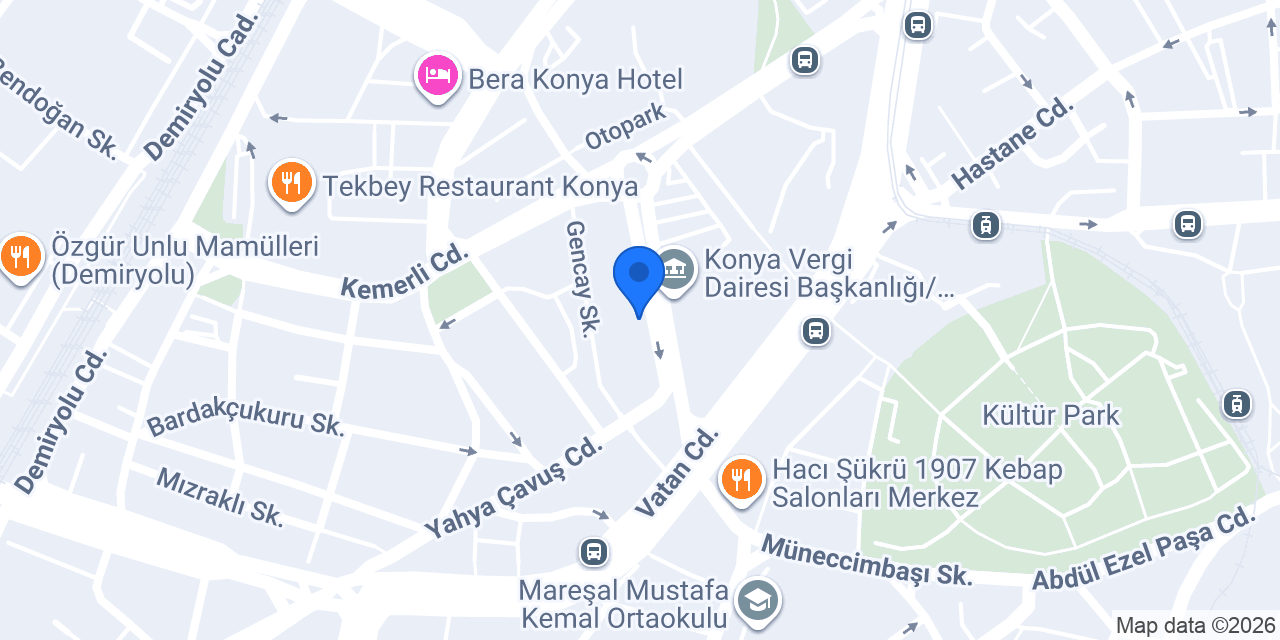 Merkez Sürücü Kursu konumu