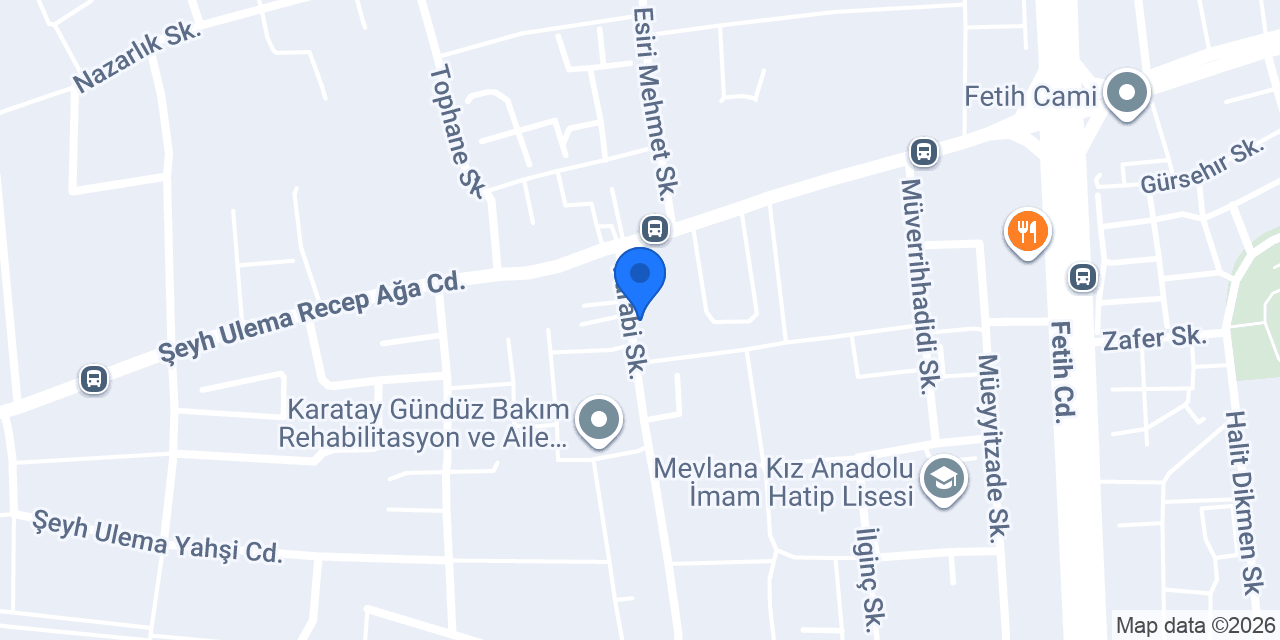 Tunç etliekmek&lahmacun konumu