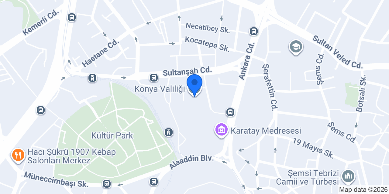 Konya Valiliği konumu