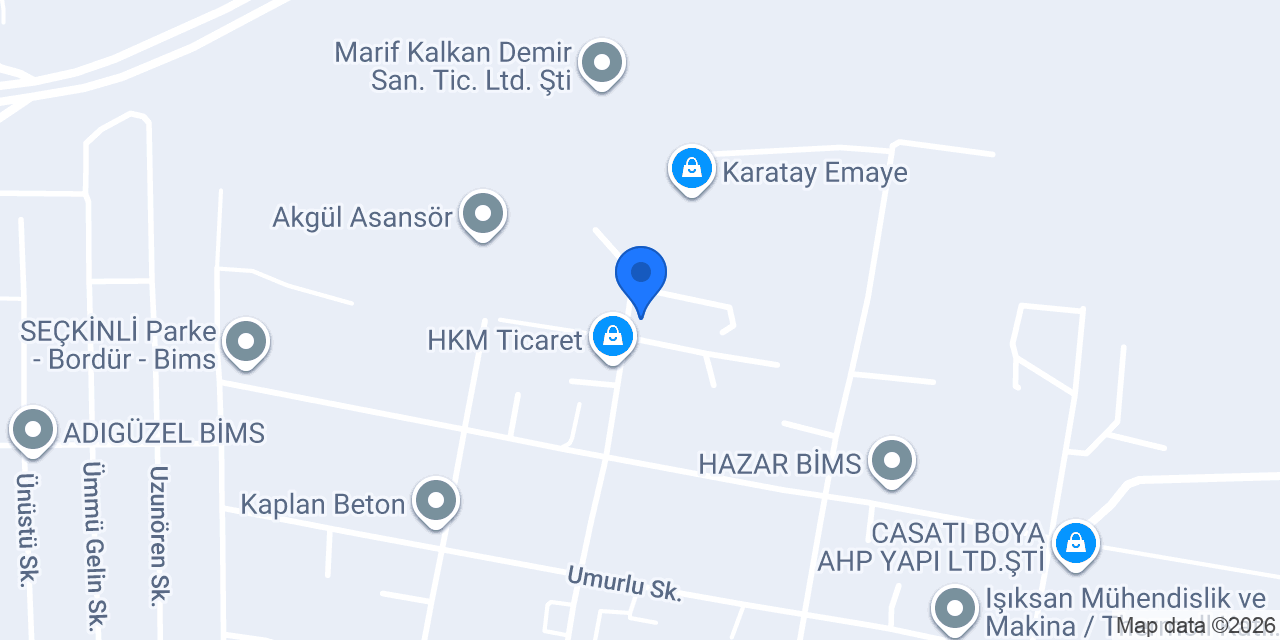 Akçelik Çelik Eşya konumu