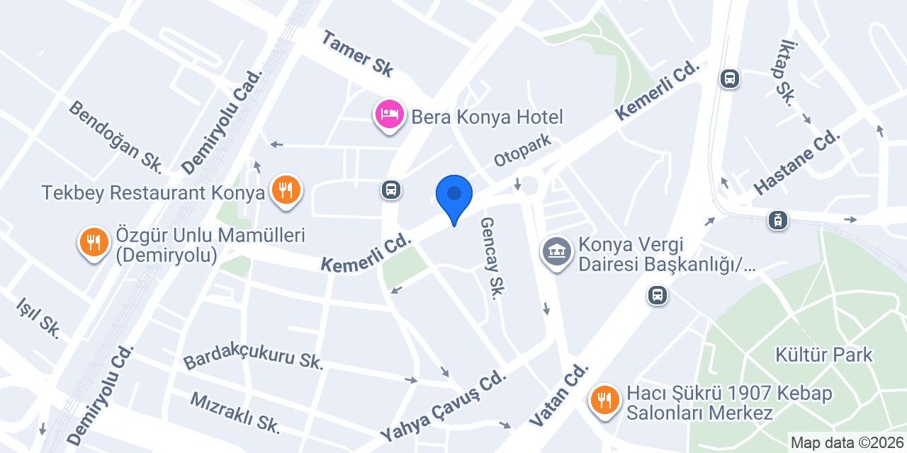 Medaş Meram İşletmesi konumu