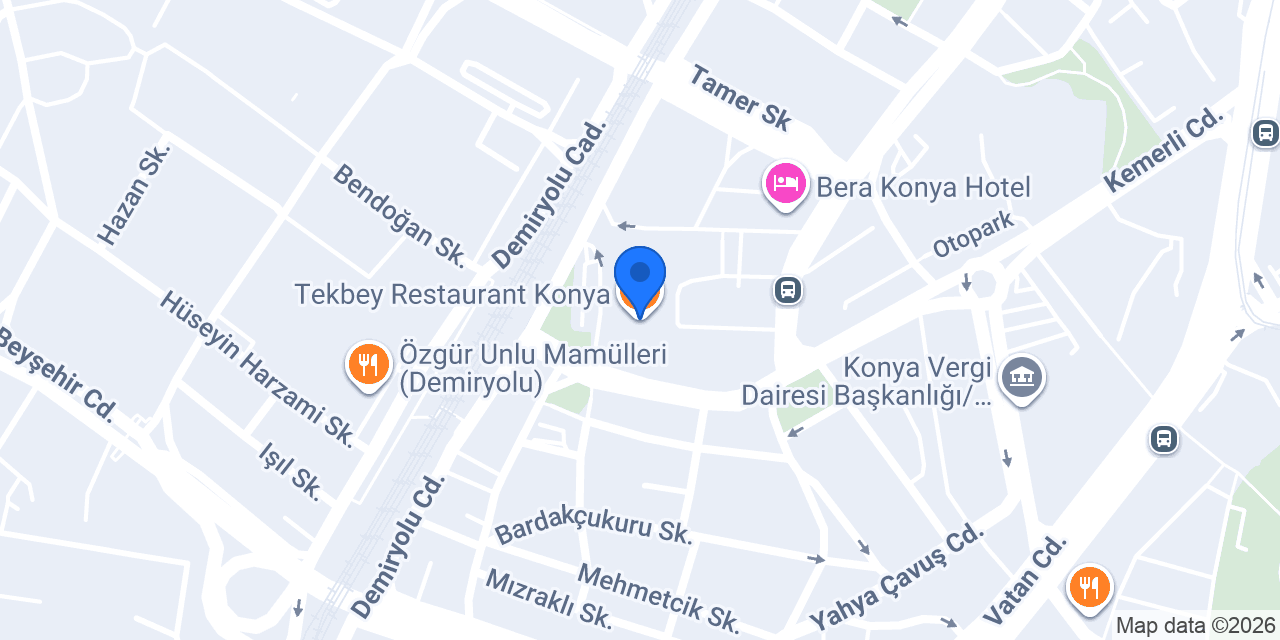 Tekbey Restaurant Konya konumu