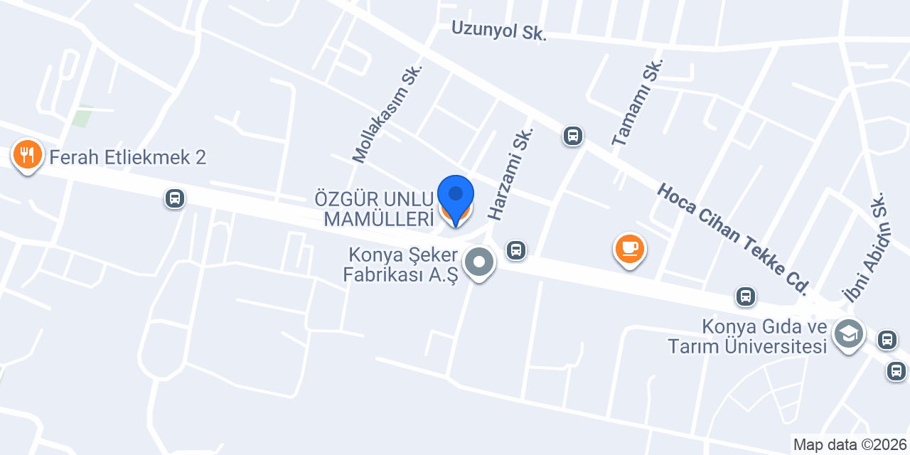ÖZGÜR UNLU MAMÜLLERİ konumu