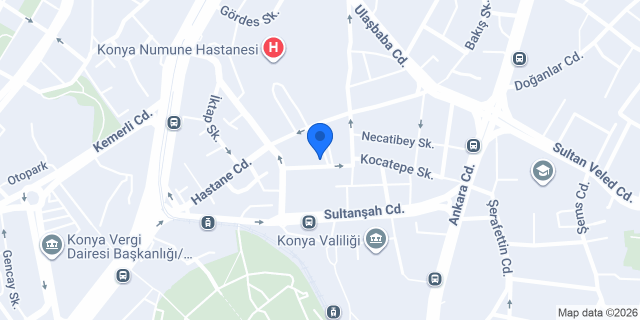 Özel Konya Hayvan Hastanesi konumu