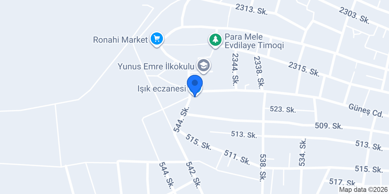 Işık eczanesi konumu