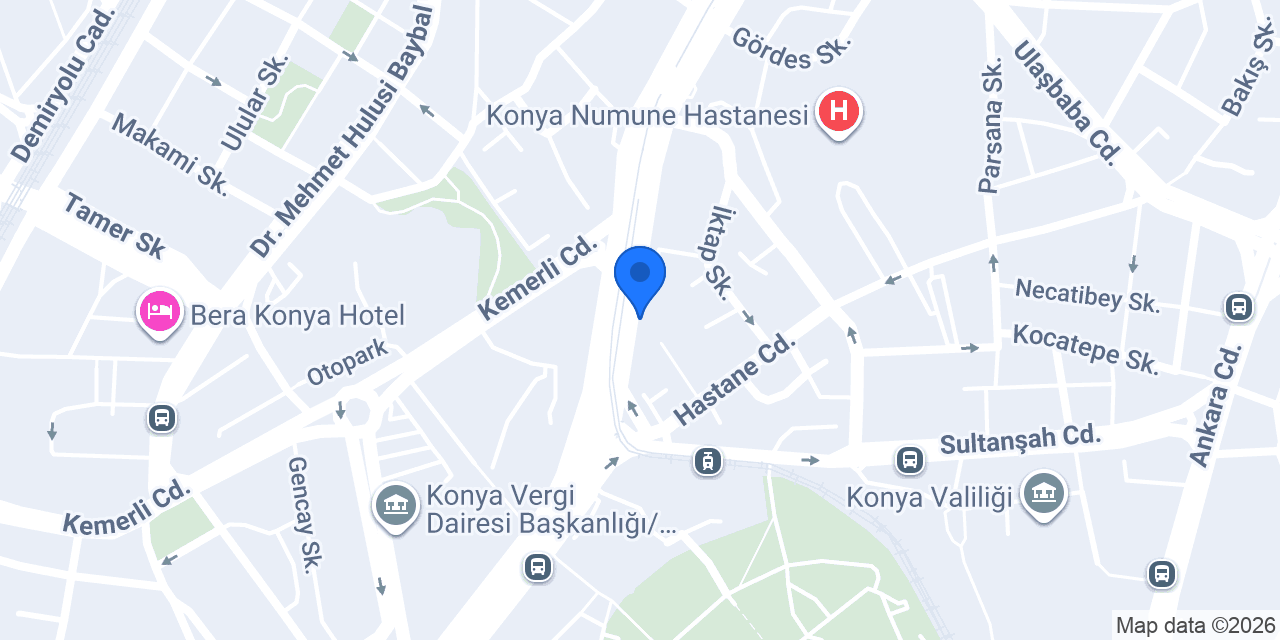 Konya İl Emniyet Trafik Denetleme Şube Müdürlüğü konumu