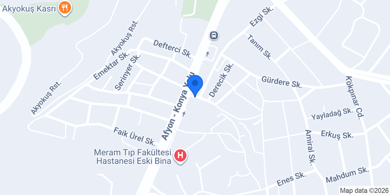 Meram Tıp Taksi konumu