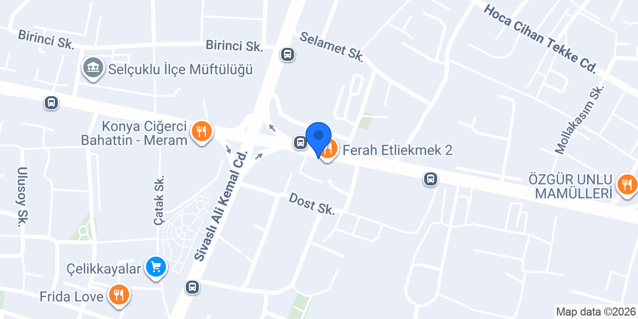 KONYA VETLANTİS VETERİNER KLİNİĞİ konumu