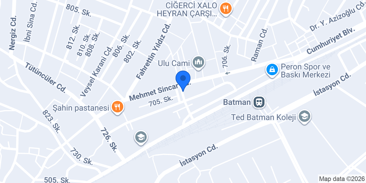 BATMAN İnşaat Ve Hırdavat konumu