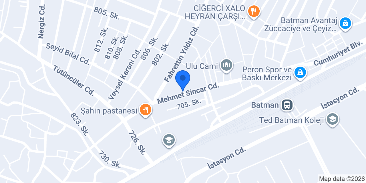 Özenal Mobilya konumu