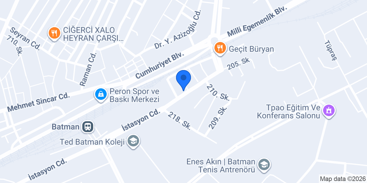 Akyürek Aile Sağlığı Merkezi konumu
