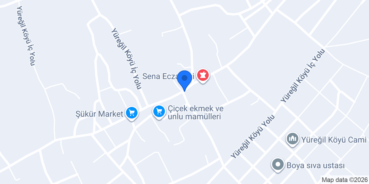 Yüreğil Sağlık Ocağı konumu
