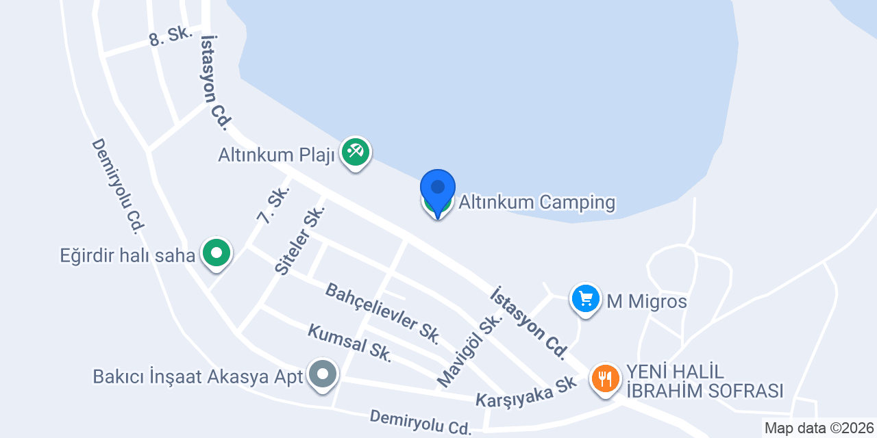 Altınkum Camping konumu
