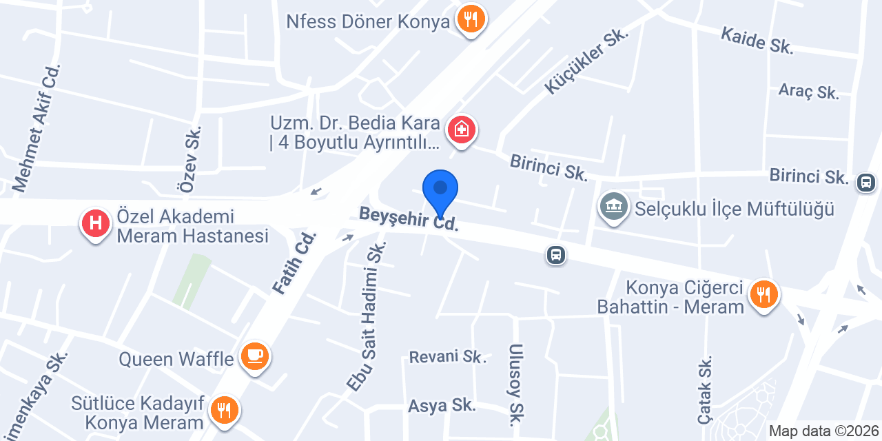 KONYA METROPOL Veteriner Kliniği konumu