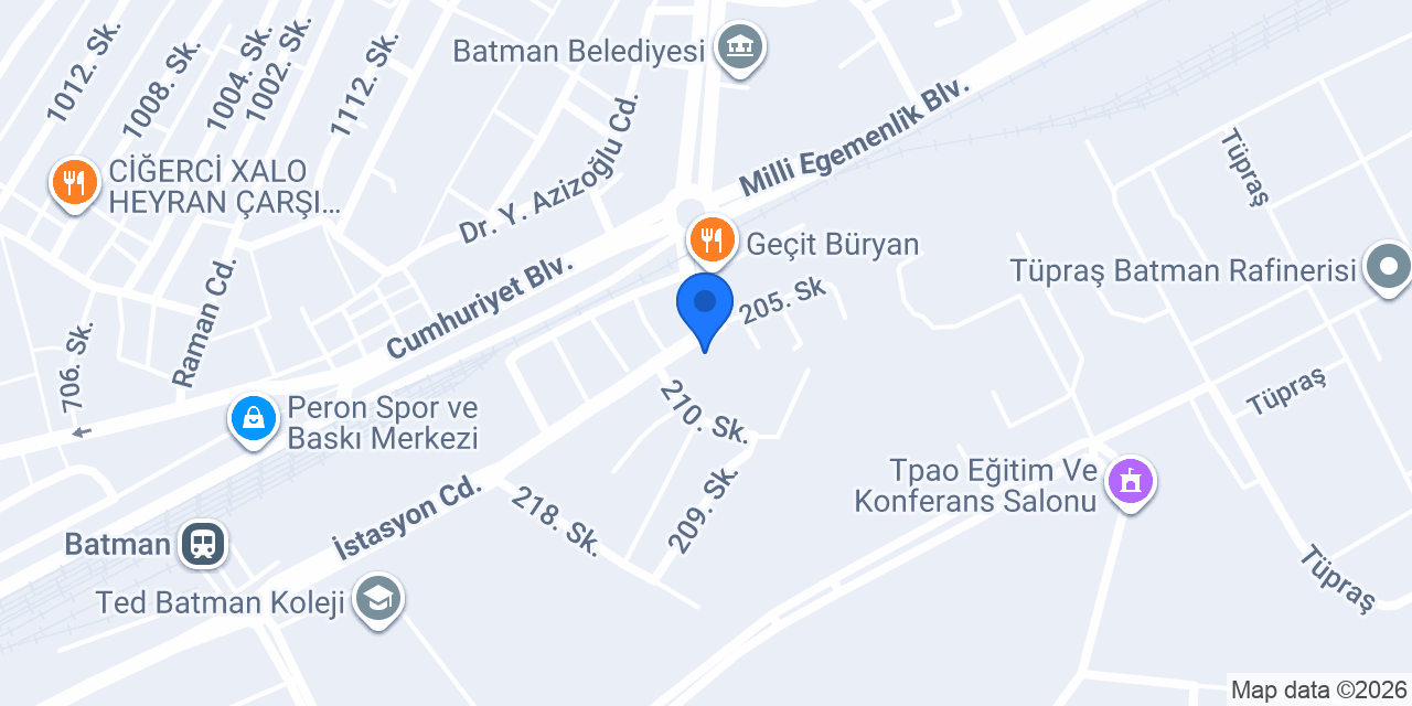 BATMAN OZALİT konumu