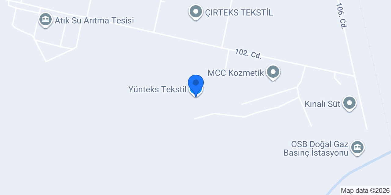 Yünteks Tekstil konumu