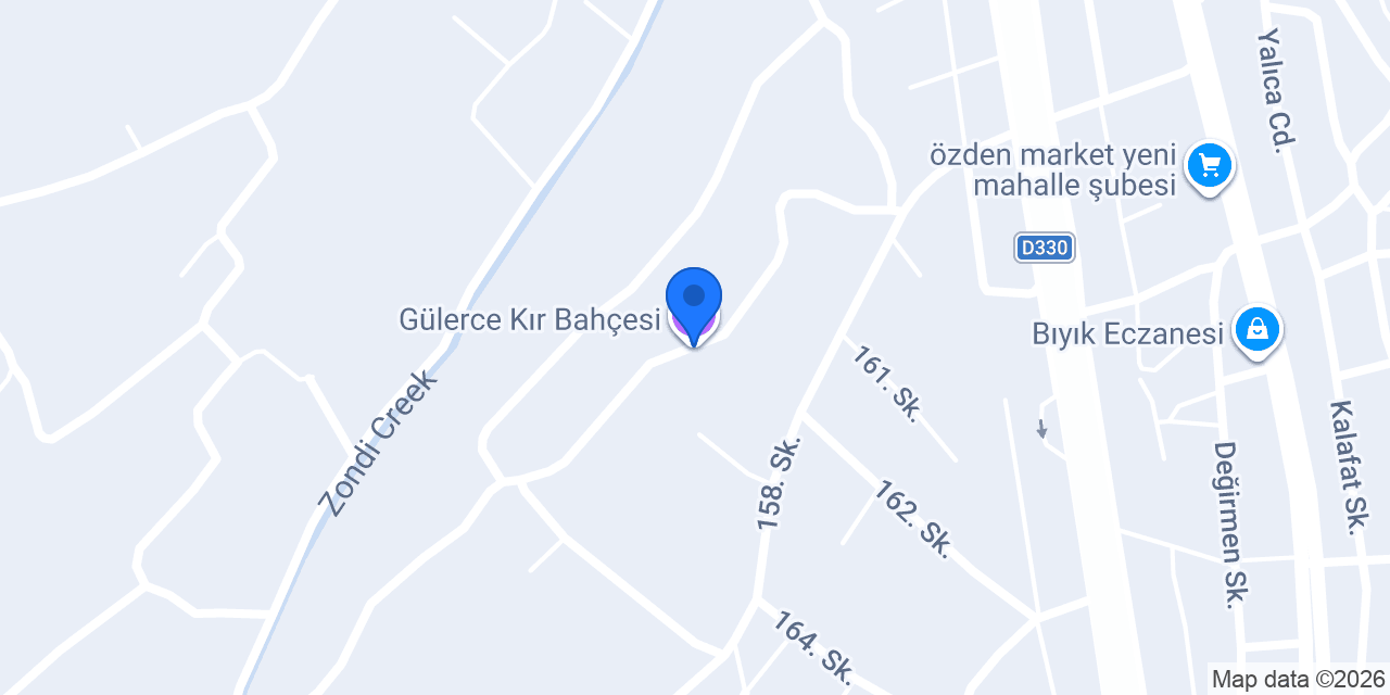 Gülerce Kır Bahçesi konumu