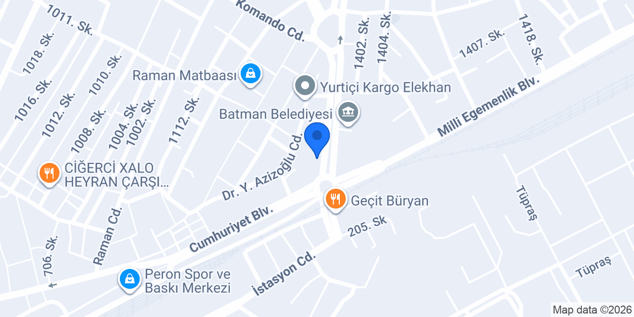 Mimarlar Odası Batman Şube konumu