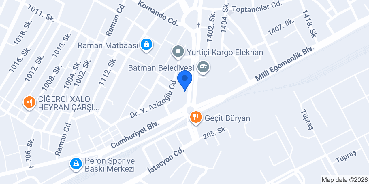 HSN Harita Kadastro Mühendislik konumu