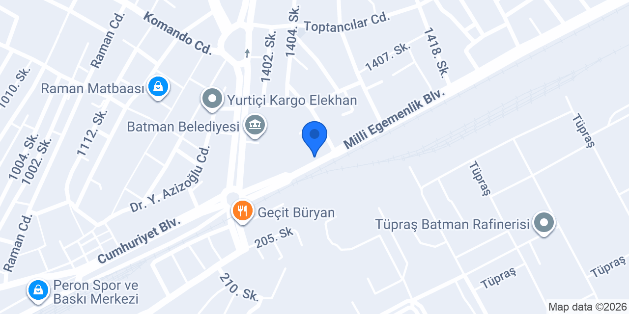 Cengiz Oto Lastik konumu