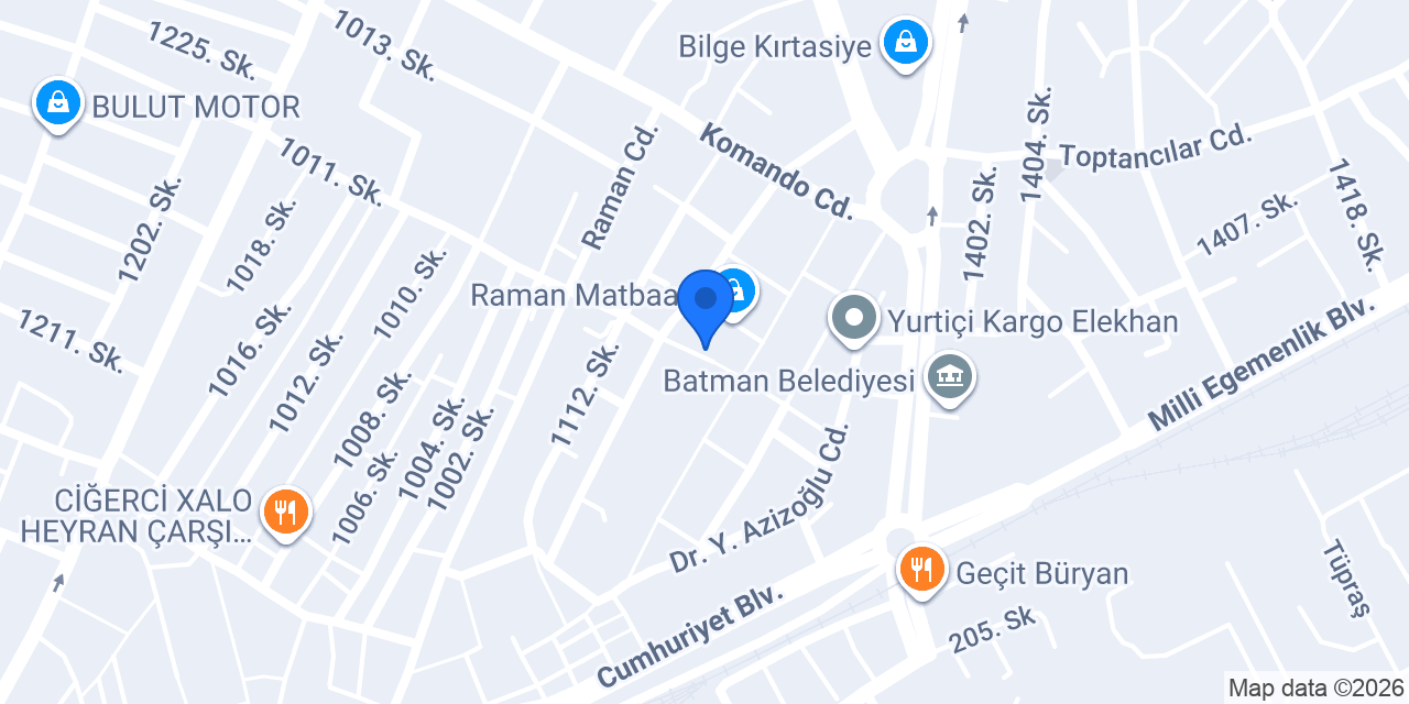 Şeker kartuş konumu