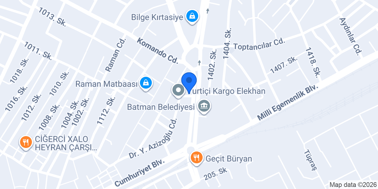 Yapı Kredi - Batman Şubesi konumu