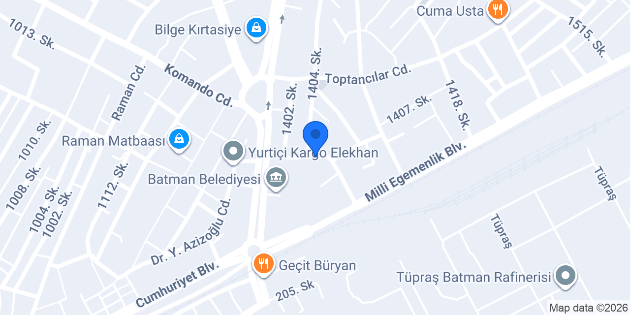 Aras Kargo Raman Şubesi konumu