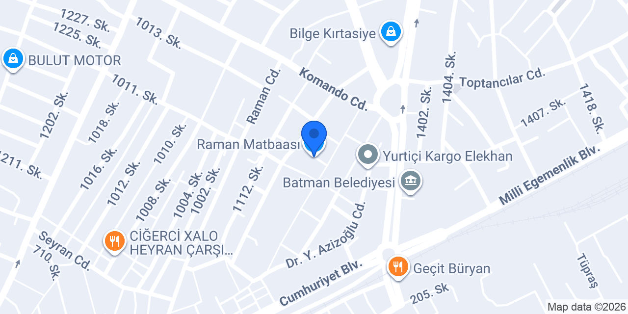 Raman Matbaası konumu