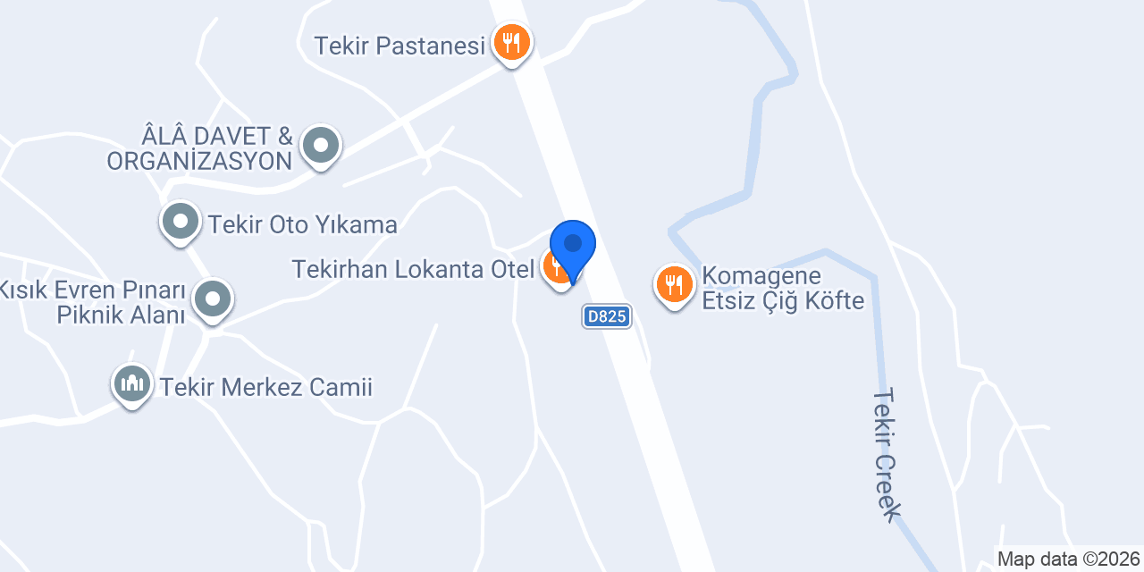 TEKİRHAN OTEL konumu