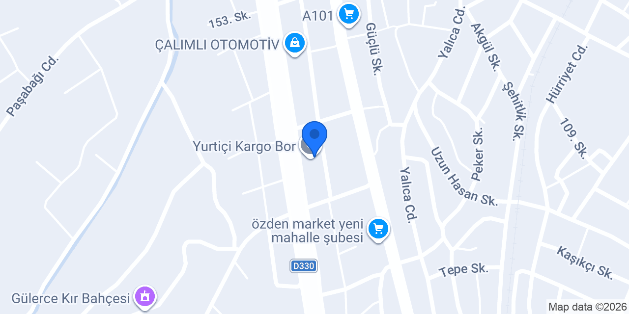 Yurtiçi Kargo Bor konumu