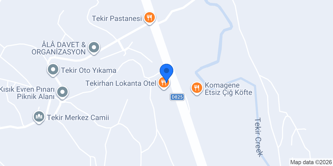 Simay Pastanesi Tekir Şubesi konumu