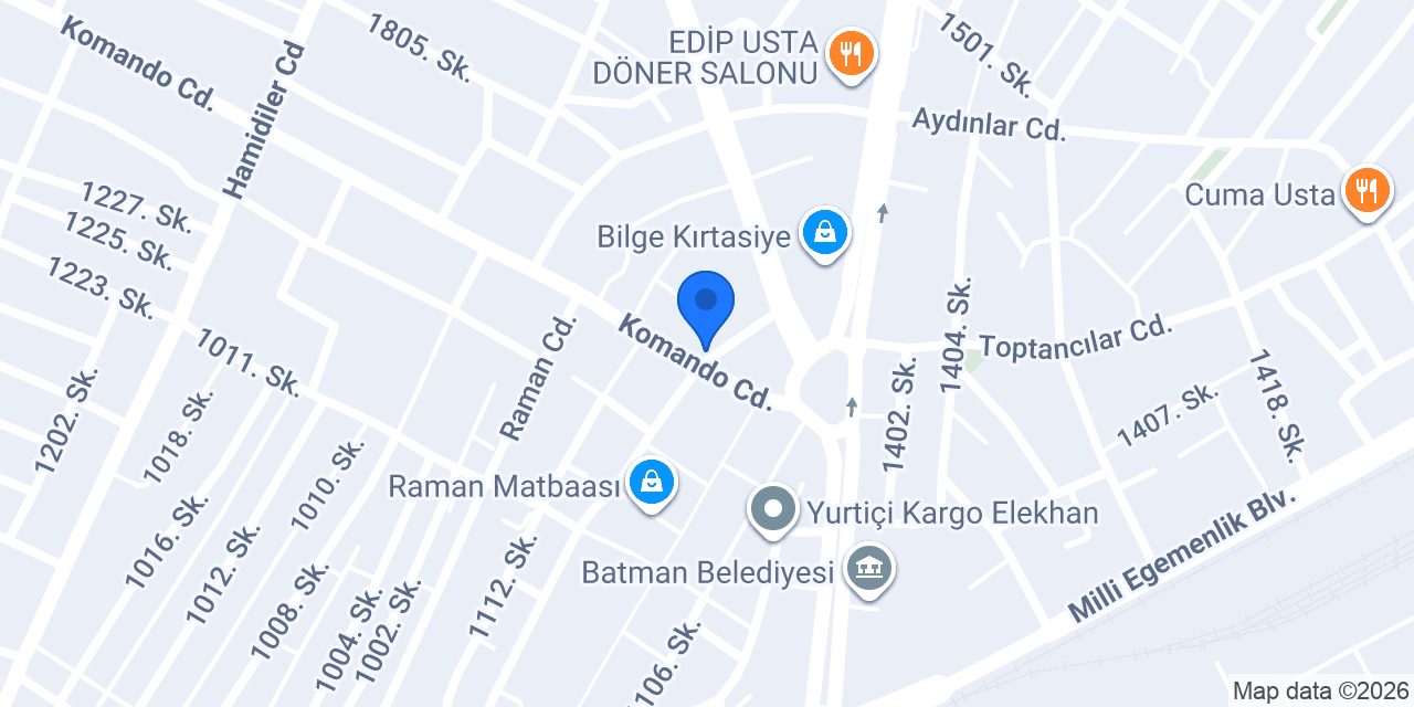 Özmen Ofset Matbaacılık konumu